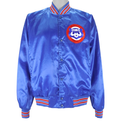 MLB (Chalk Line) - Chicago Cubs Satin Baseball Jacket 1990s X-Large