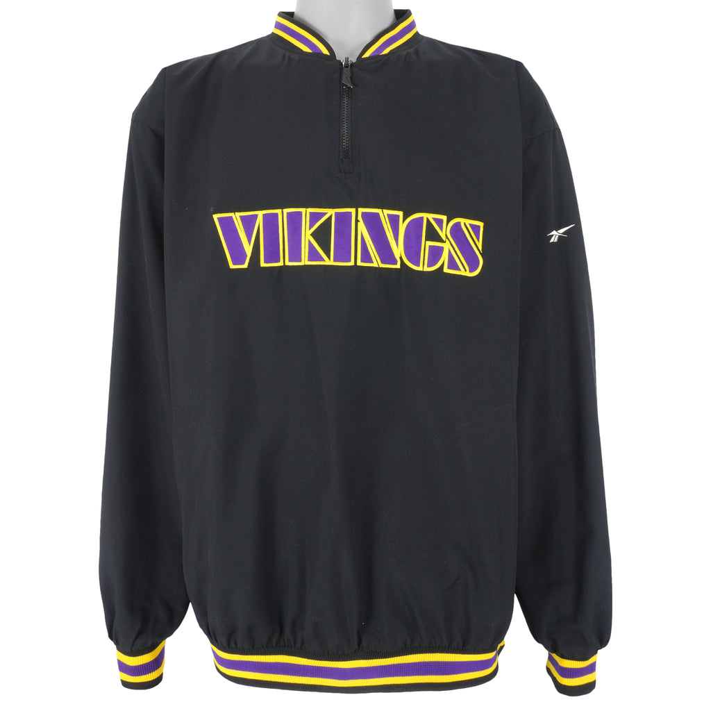 Reebok - Minnesota Vikings 1/4 Zip Windbreaker 1990s Large Vintage Retro Football