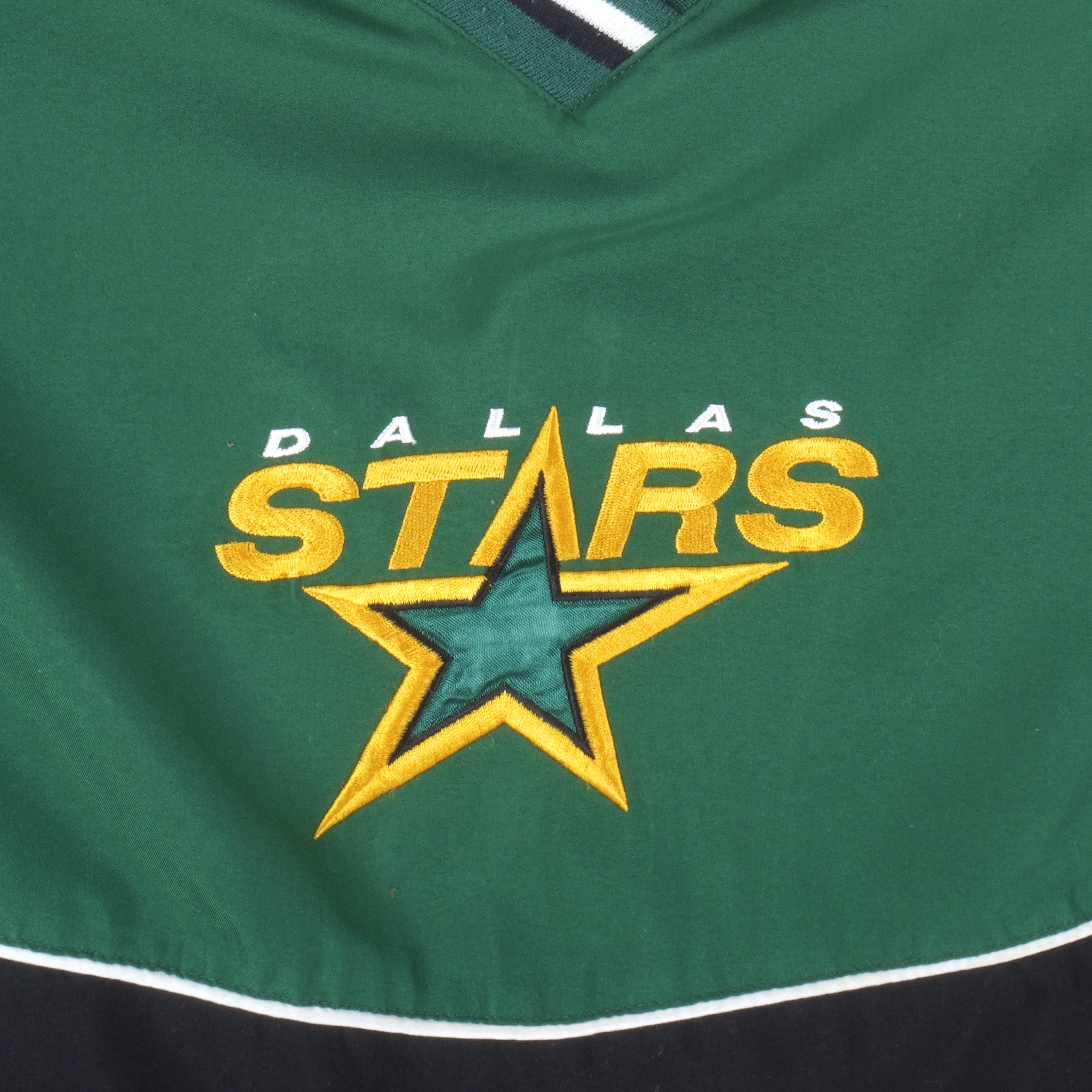 VTG Dallas Stars Logo Spellout Snapback Hat Hockey NHL Green Black