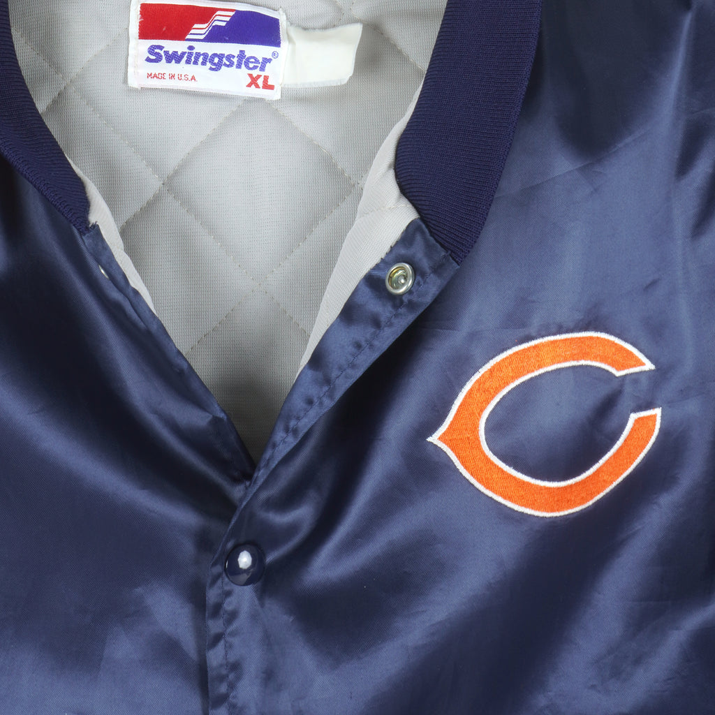 NFL (Swingster) - Chicago Bears Satin Jacket 1990s X-Large Vintage Retro Football 