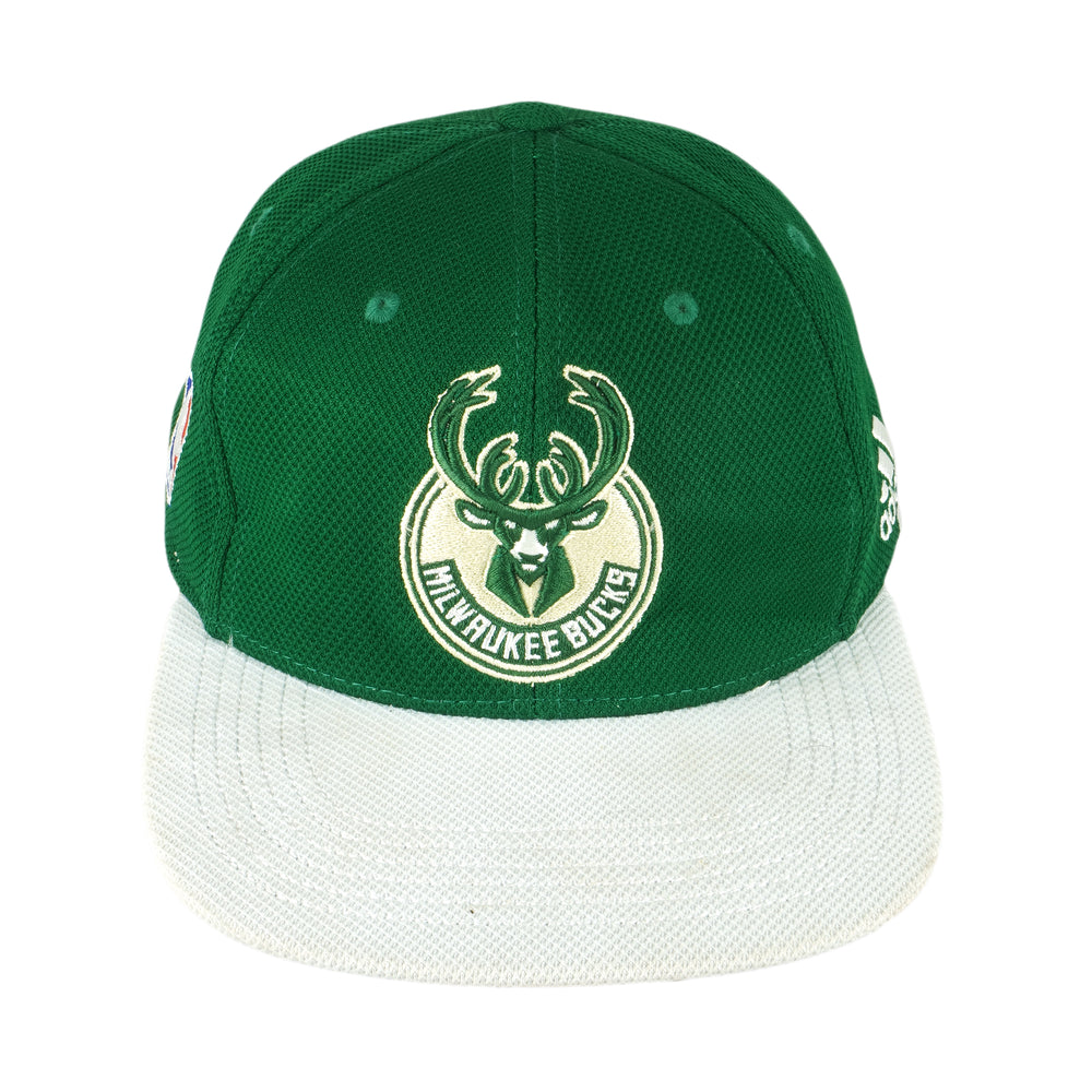 Adidas - Milwaukee Bucks Embroidered Snapback Hat 1990s OSFA Vintage Retro Basketball
