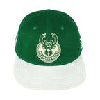 Adidas - Milwaukee Bucks Embroidered Snapback Hat 1990s OSFA Vintage Retro Basketball