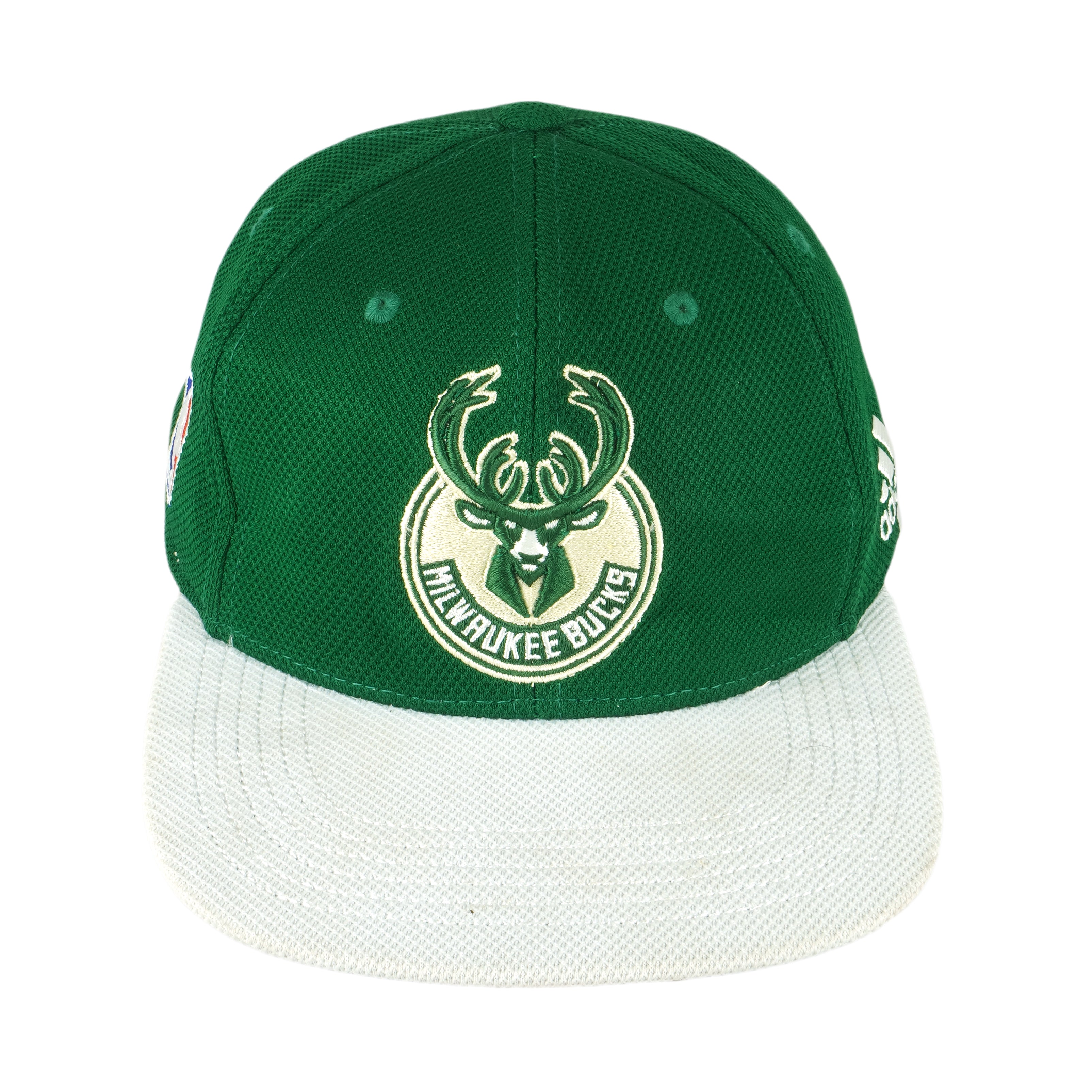 Adidas - Milwaukee Bucks Embroidered Snapback Hat 1990s OSFA Vintage Retro Basketball