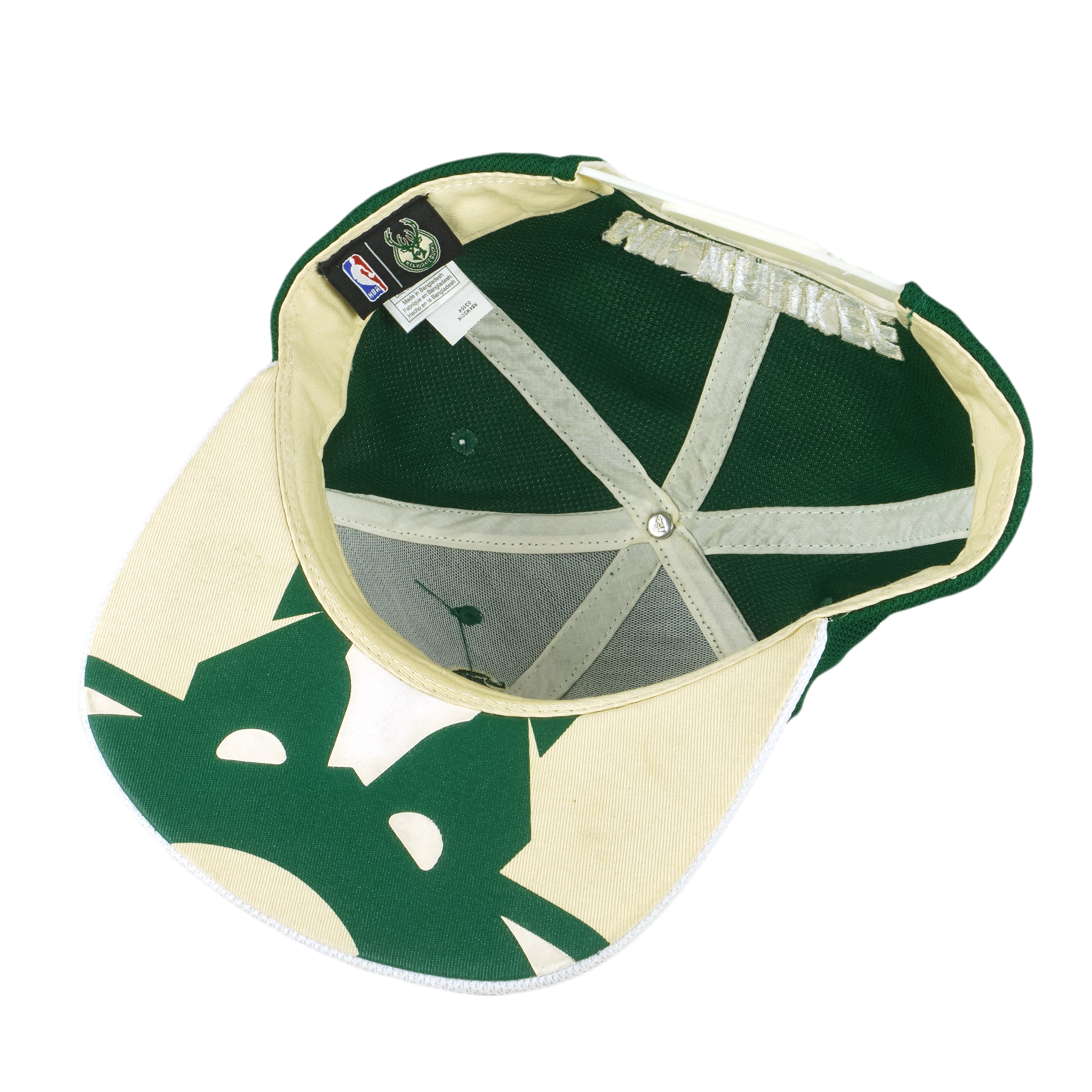 Adidas - Milwaukee Bucks Embroidered Snapback Hat 1990s OSFA Vintage Retro Basketball