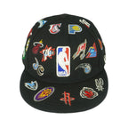 NBA (New Era) - Embroidered Team Logo All-Over-Print Fitted Hat 7-1/2