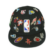 NBA (New Era) - Embroidered Team Logo All-Over-Print Fitted Hat 7-1/2
