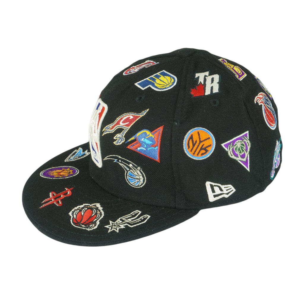 NBA (New Era) - Embroidered Team Logo All-Over-Print Fitted Hat 7-1/2