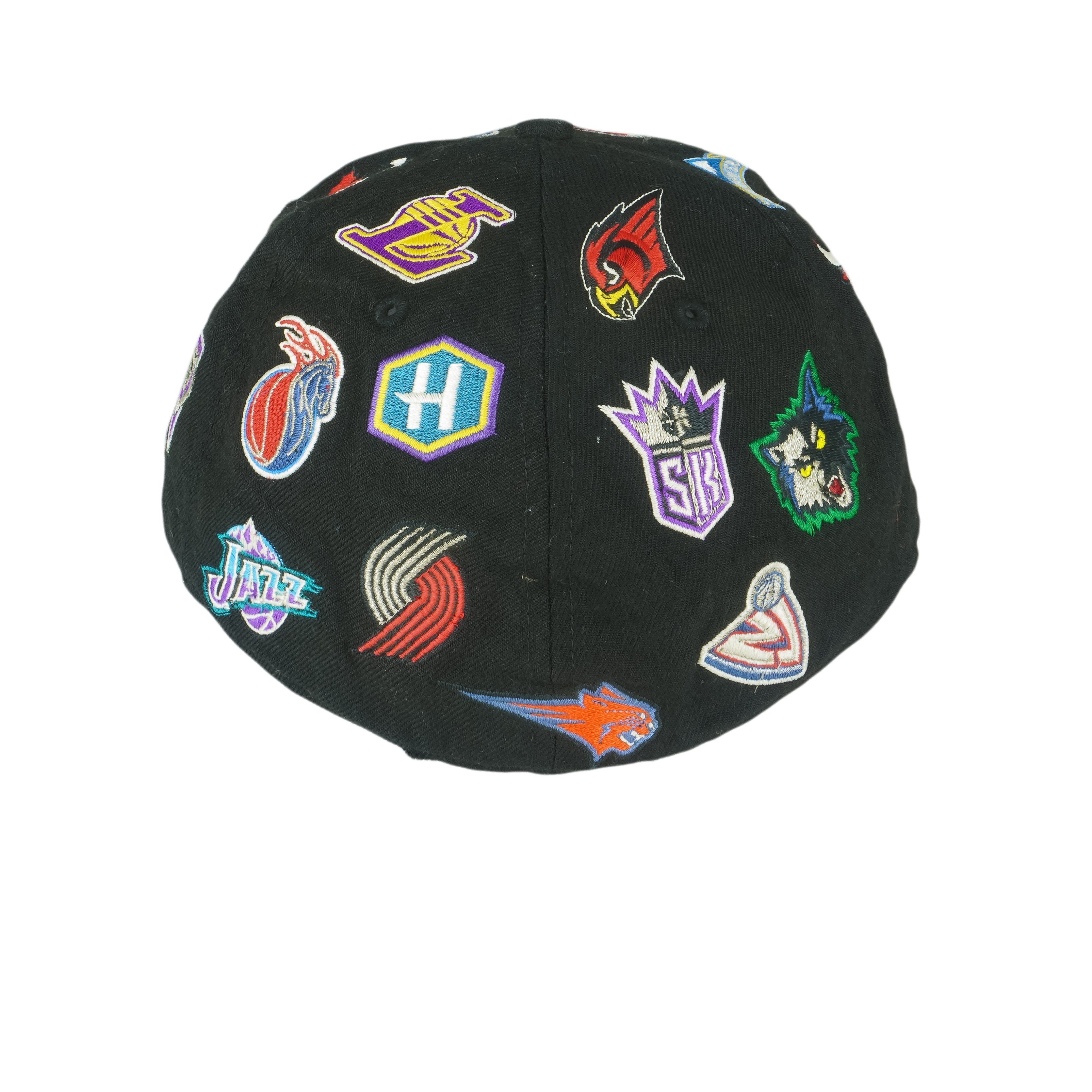 NBA (New Era) - Embroidered Team Logo All-Over-Print Fitted Hat 7-1/2