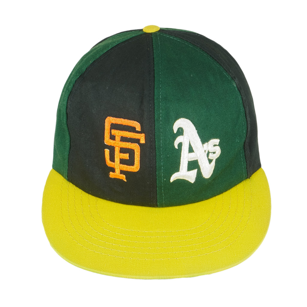 MLB  (ANNCO) - San Francisco Giants / Oakland Athletics Snapback Hat 1990s OSFA Vintage Retro