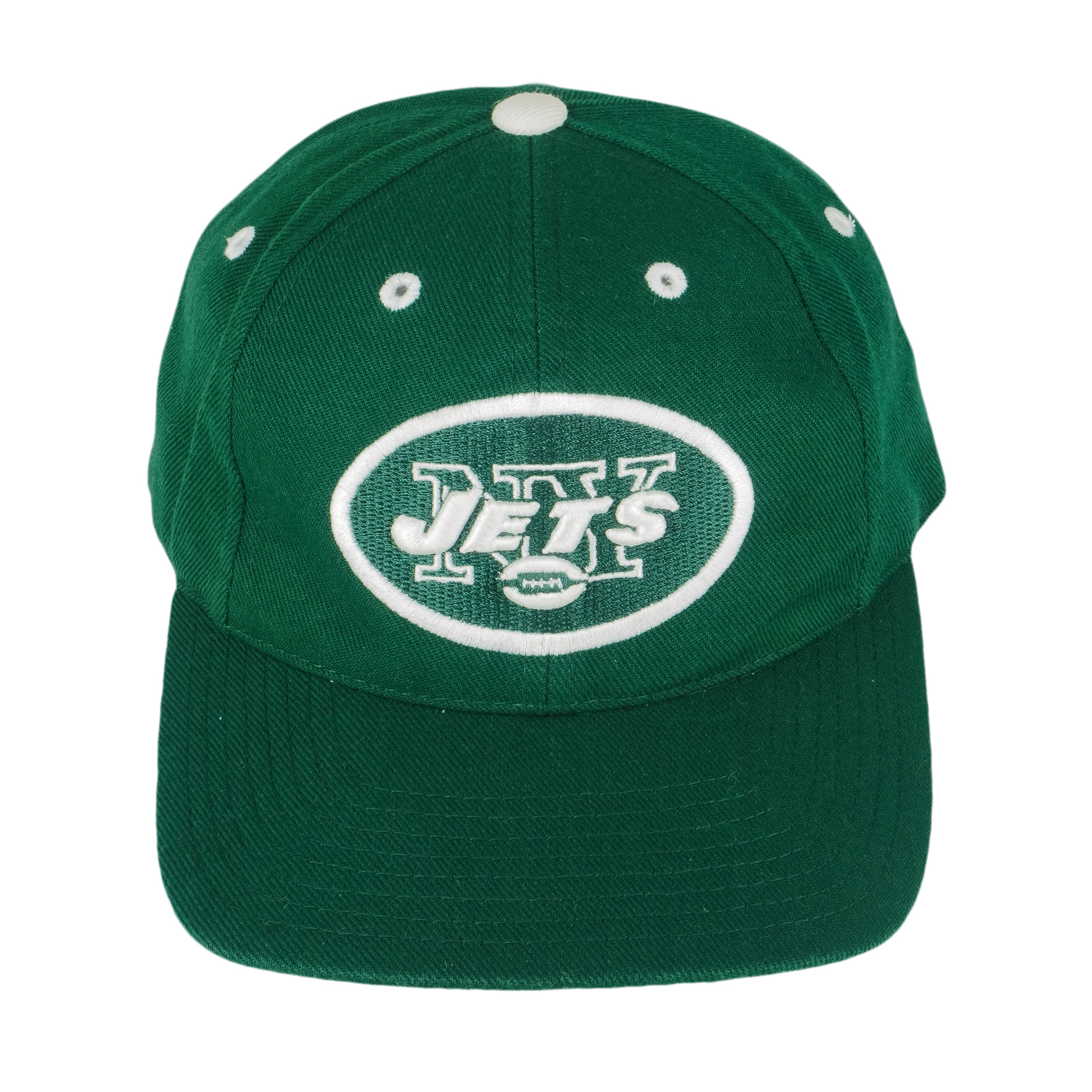 NFL (Logo Athletic) - New York Jets Embroidered Snapback Hat 1990s OSFA Vintage Retro