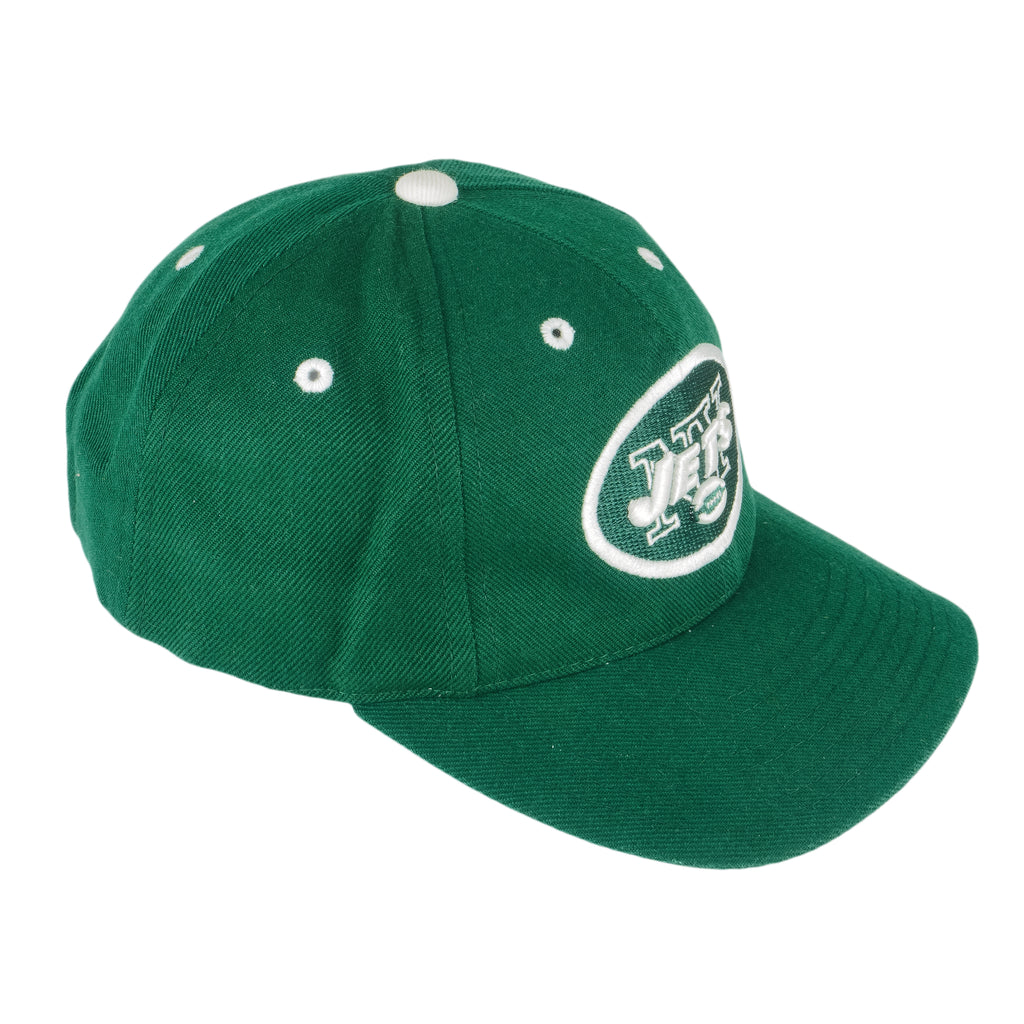 NFL (Logo Athletic) - New York Jets Embroidered Snapback Hat 1990s OSFA Vintage Retro
