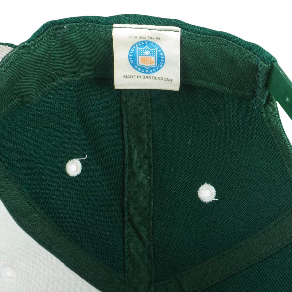 NFL (Logo Athletic) - New York Jets Embroidered Snapback Hat 1990s OSFA Vintage Retro