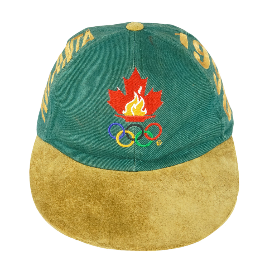 Vintage - Team Canada Atlanta 1996 Olympics Suede Strapback Hat 1996 OSFA Retro