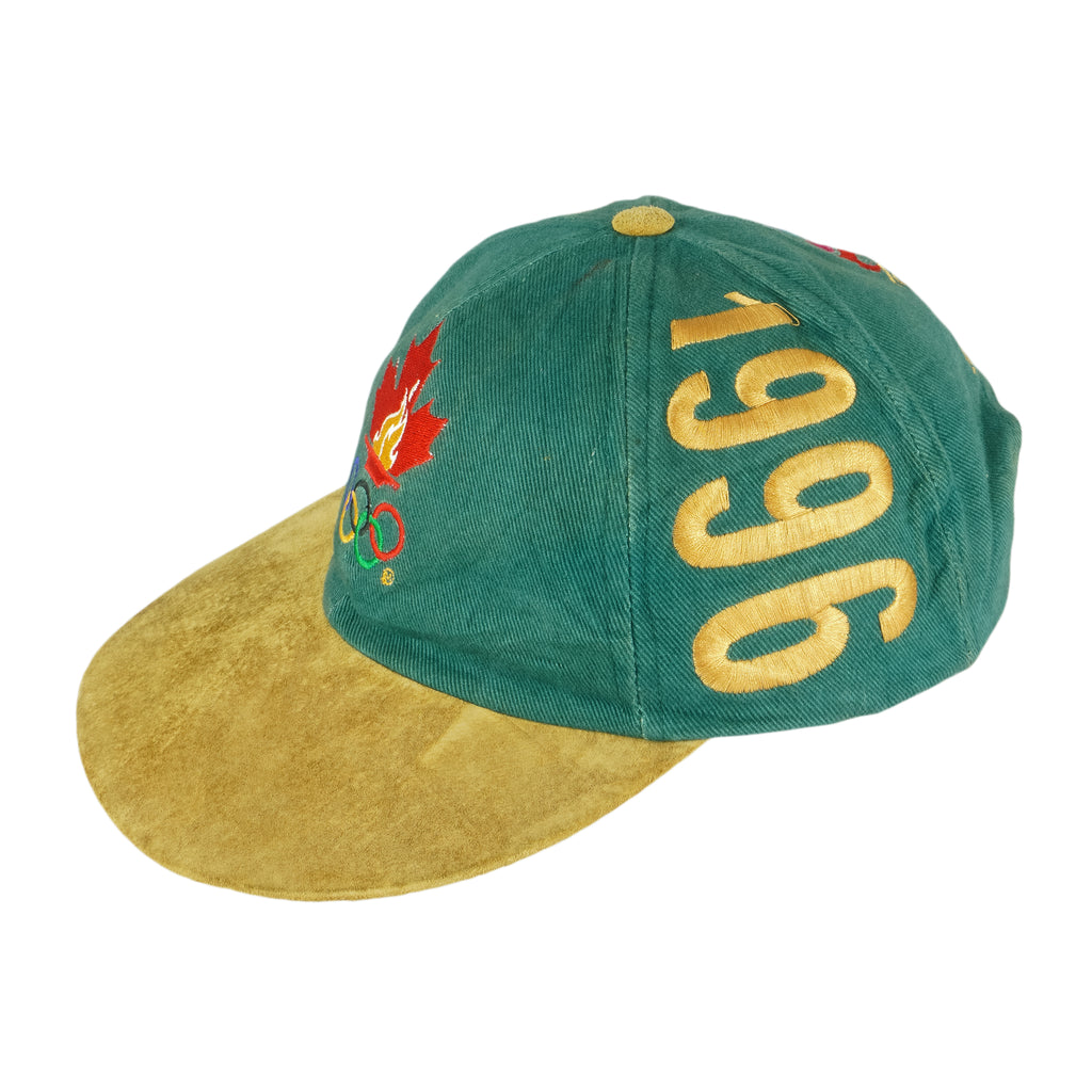 Vintage - Team Canada Atlanta 1996 Olympics Suede Strapback Hat 1996 OSFA Retro
