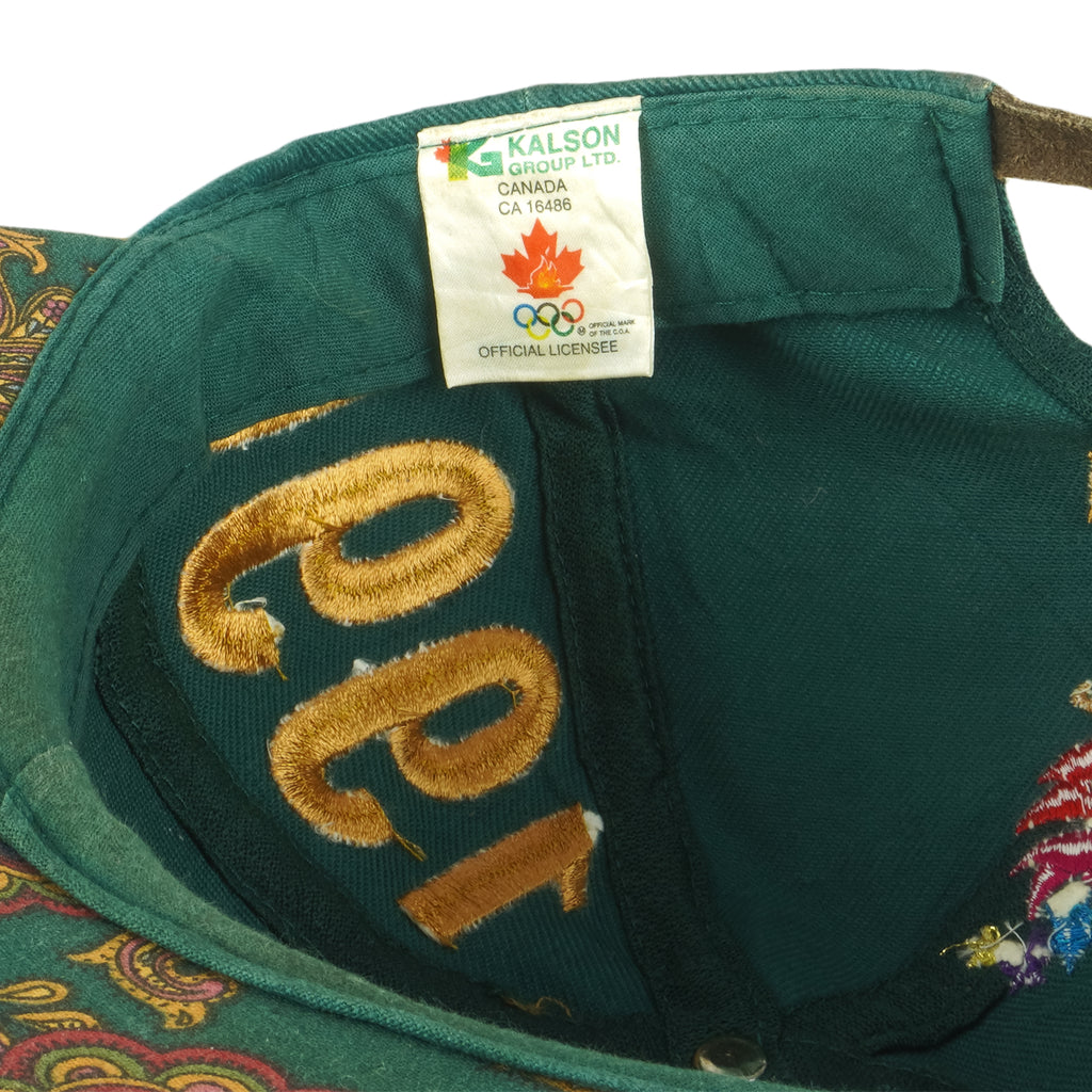 Vintage - Team Canada Atlanta 1996 Olympics Suede Strapback Hat 1996 OSFA Retro