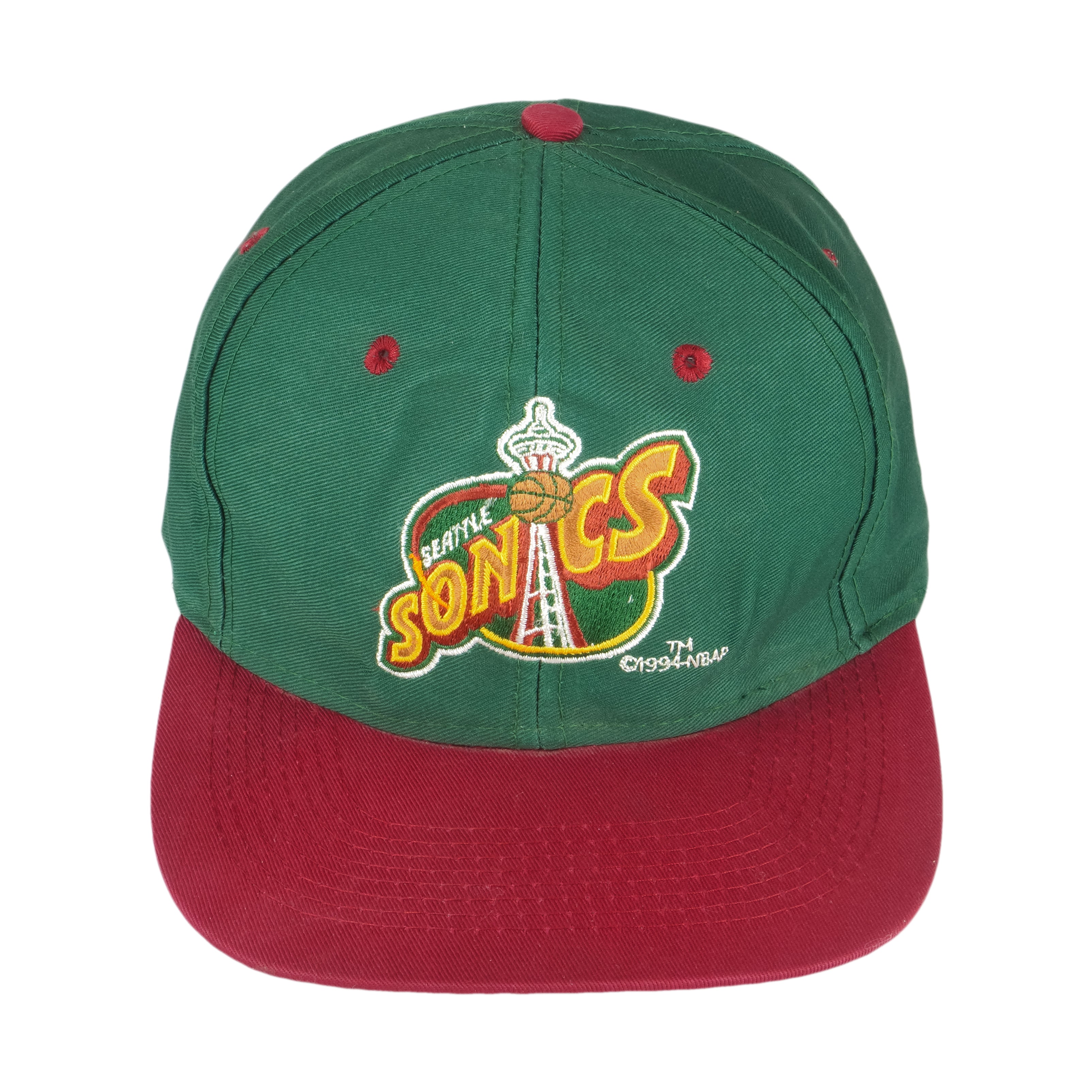 NBA (Logo 7) - Seattle Supersonics Embroidered Snapback Hat 1994 OSFA Vintage Retro