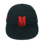 Vintage (Marlboro) - Black Embroidered M Strapback Hat 1990s OSFA