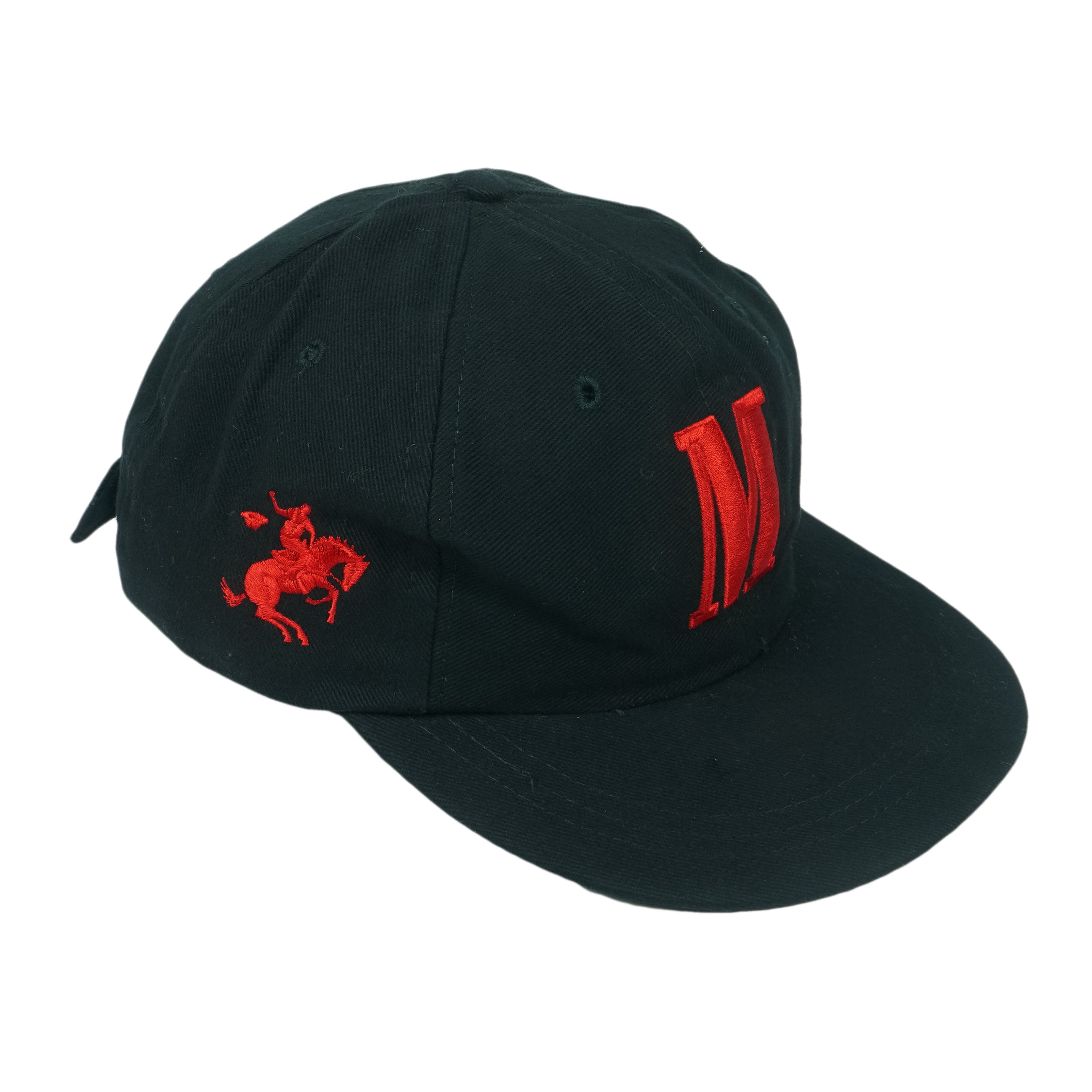 Vintage (Marlboro) - Black Embroidered M Strapback Hat 1990s OSFA