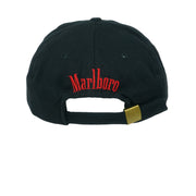 Vintage (Marlboro) - Black Embroidered M Strapback Hat 1990s OSFA