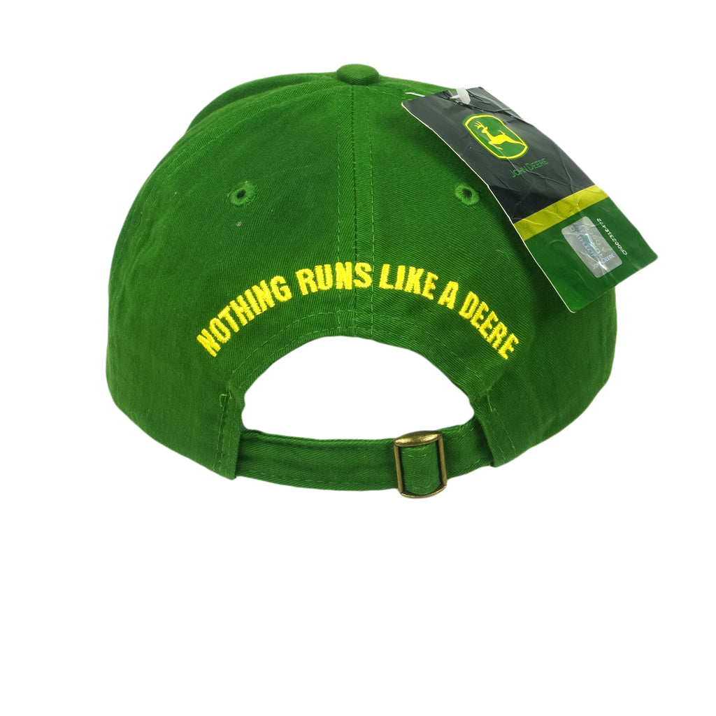 Vintage - John Deere Nothing Runs Like a Deere Strapback Hat with Tags 1990s OSFA Deadstock Retro