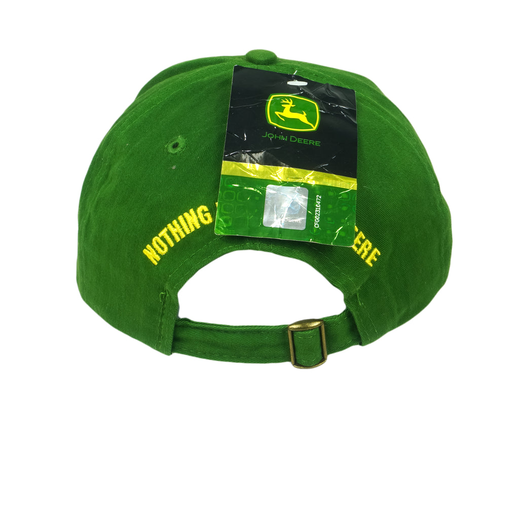 Vintage - John Deere Nothing Runs Like a Deere Strapback Hat with Tags 1990s OSFA Deadstock Retro
