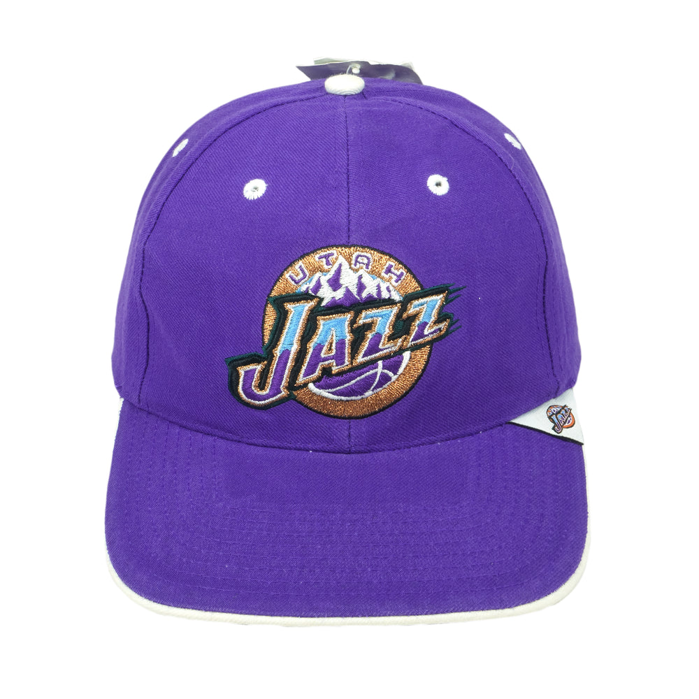 NBA (Twins Enterprise) - Utah Jazz Embroidered Strapback Hat with Tags 1990s OSFA