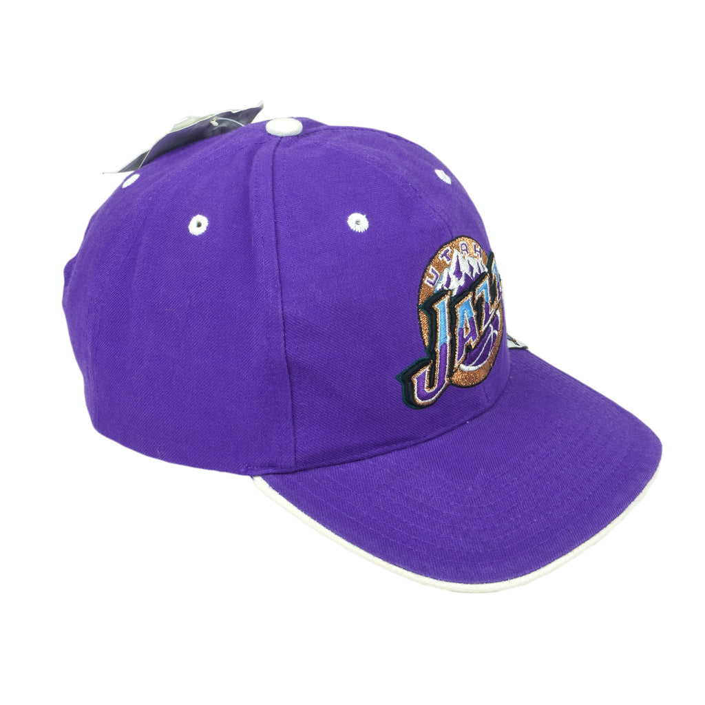 NBA (Twins Enterprise) - Utah Jazz Embroidered Strapback Hat with Tags 1990s OSFA