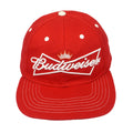 Budweiser - Red Embroidered Snapback Hat 1990s OSFA Vintage Retro