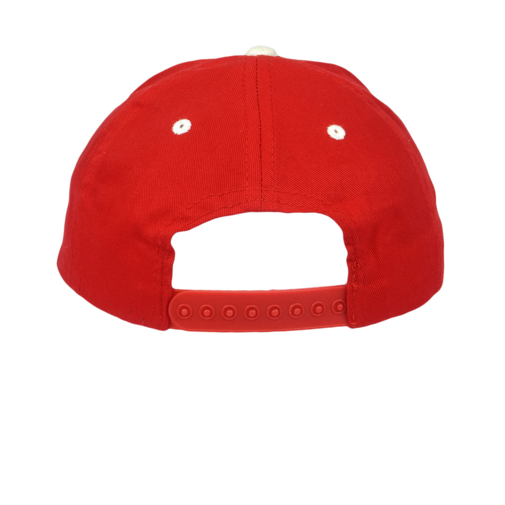 Budweiser - Red Embroidered Snapback Hat 1990s OSFA Vintage Retro