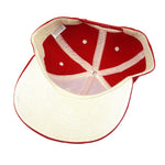 Budweiser - Red Embroidered Snapback Hat 1990s OSFA Vintage Retro