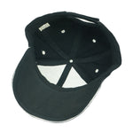 Harley Davidson - Black Embroidered Eagle Strapback Hat 1990s OSFA Vintage Retro