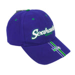 NFL (Twins Enterprise) - Seattle Seahawks Embroidered Strapback Hat with Tags 1990s OSFA Vintage Retro