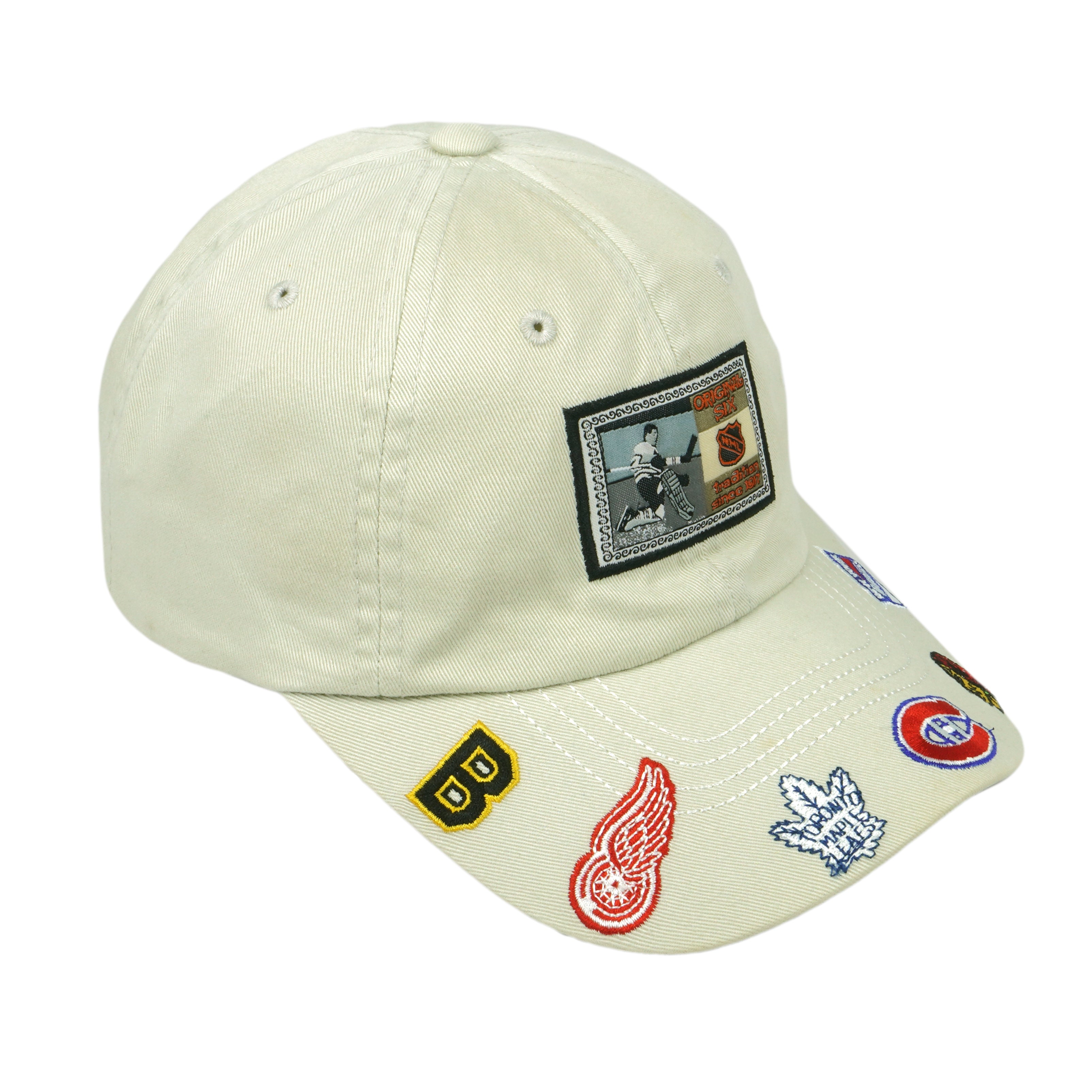 NHL (American Needle) - Original Six Embroidered Team Logos Strapback Hat 1990s OSFA