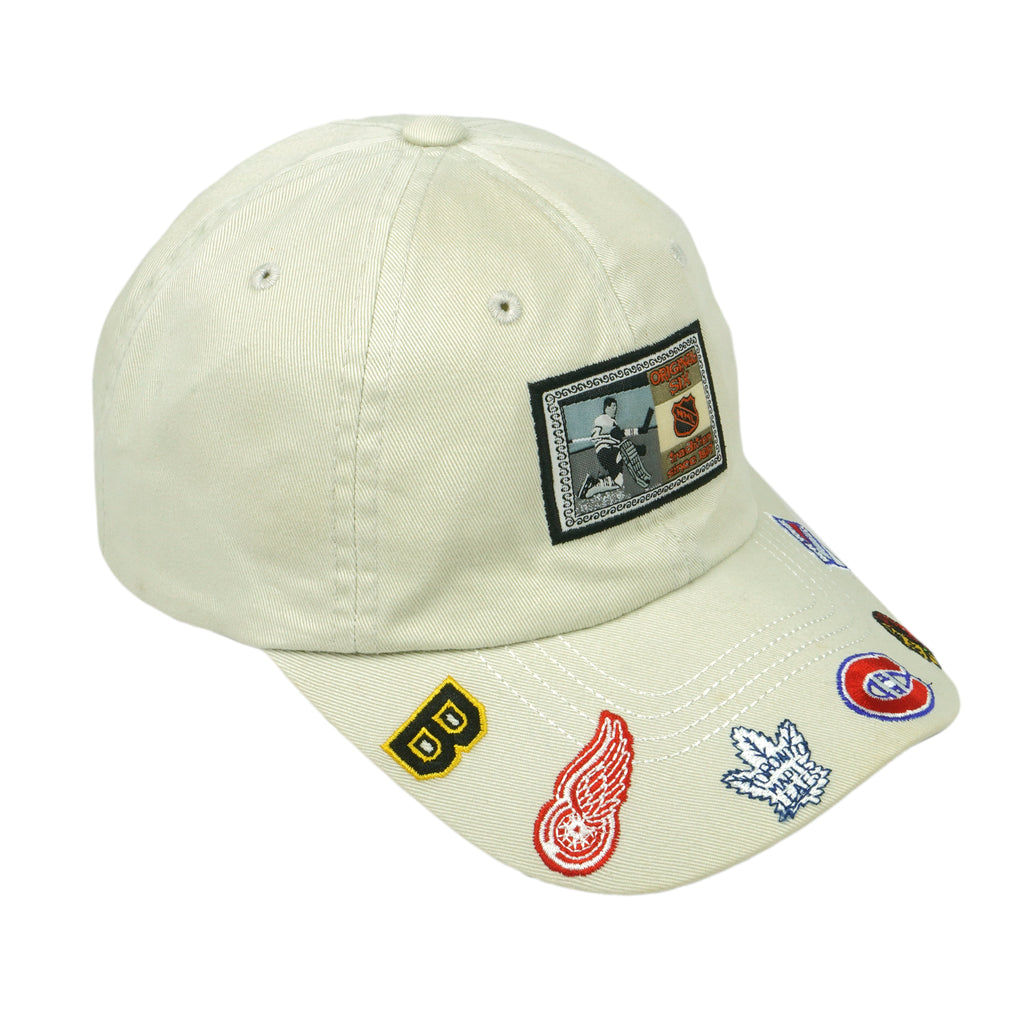 NHL (American Needle) - Original Six Embroidered Team Logos Strapback Hat 1990s OSFA