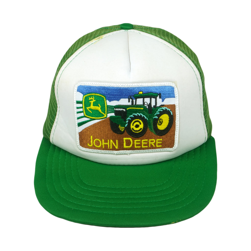 Vintage - John Deere Embroidered Patch Snapback Trucker Hat 1990s OSFA