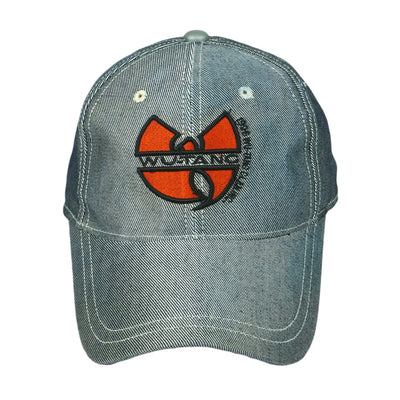 Vintage - Wu Tang Clan Embroidered Flexible Fitted Silver Hat 1996 Large