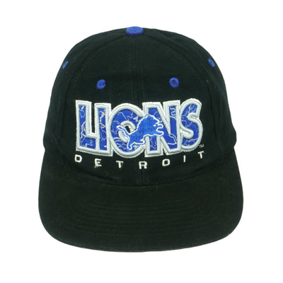 NFL (Drew Pearson) - Detroit Lions Embroidered Strapback Hat 1990s OSFA