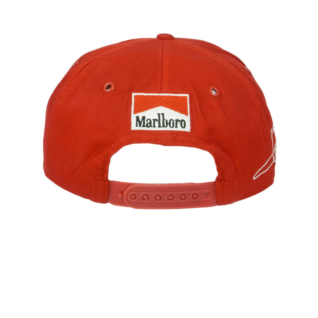 Marlboro - World Championship Team Embroidered Snapback Hat 1990s OSFA Motorcycle Racing Vintage