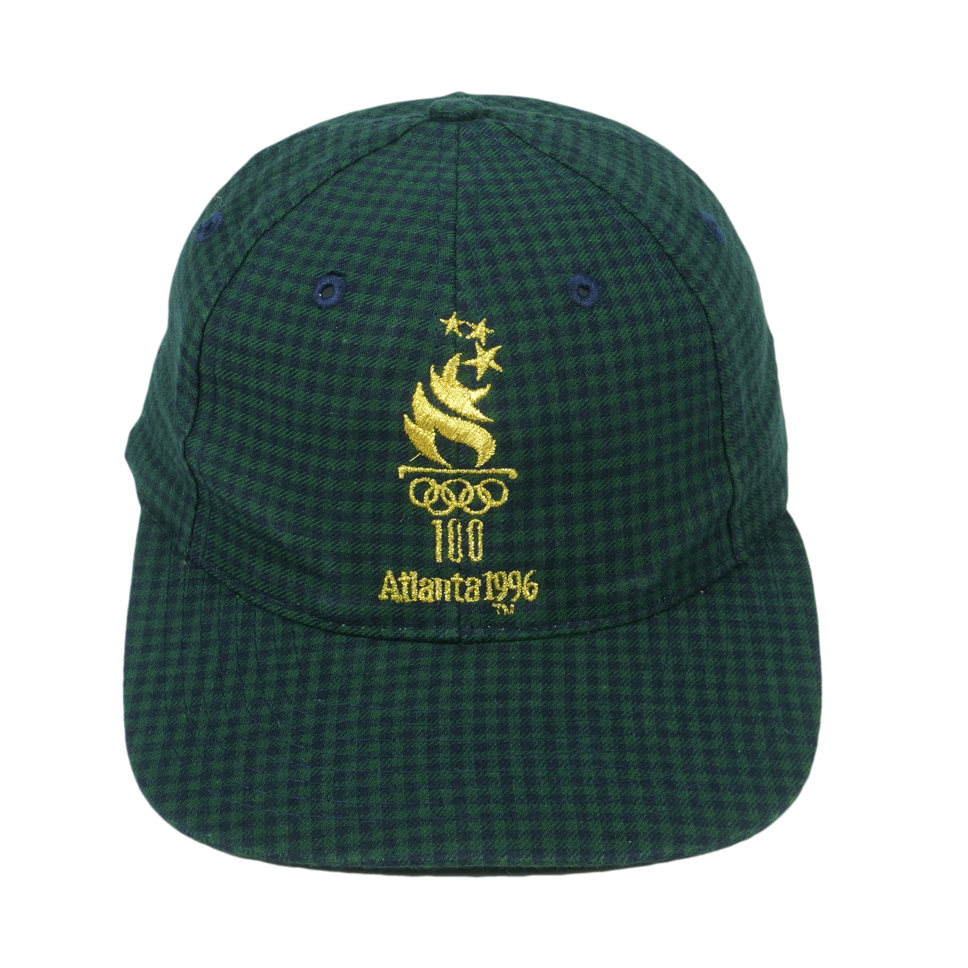 Vintage (The Game) - Atlanta Olympic Games Collection Checked Strapback Hat 1996 OSFA with Gold Embroidery