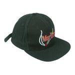 Marlboro - Black Embroidered Cigarette Strapback Hat 1990s OSFA Vintage 