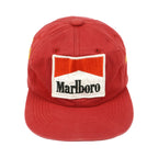 Marlboro - Ferrari Embroidered Spell-Out Snapback Hat 1990s OSFA Vintage Formula 1 Racing