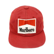 Marlboro - Ferrari Embroidered Spell-Out Snapback Hat 1990s OSFA Vintage Formula 1 Racing