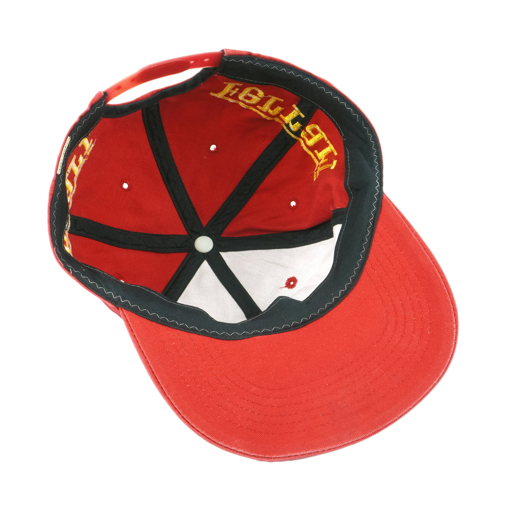 Marlboro - Ferrari Embroidered Spell-Out Snapback Hat 1990s OSFA Vintage Formula 1 Racing