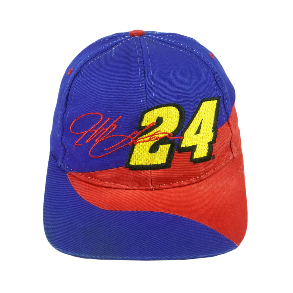 NASCAR (Competitors View) - Dupont Racing Jeff Gordon #24 Embroidered Snapback Hat 1990s OSFA Vintage Retro Colorblock