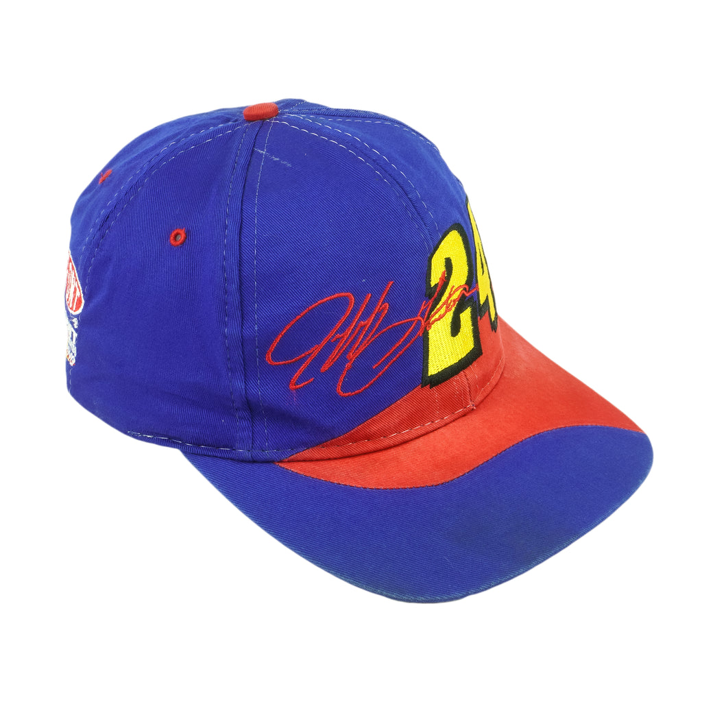 NASCAR (Competitors View) - Dupont Racing Jeff Gordon #24 Embroidered Snapback Hat 1990s OSFA Vintage Retro Colorblock