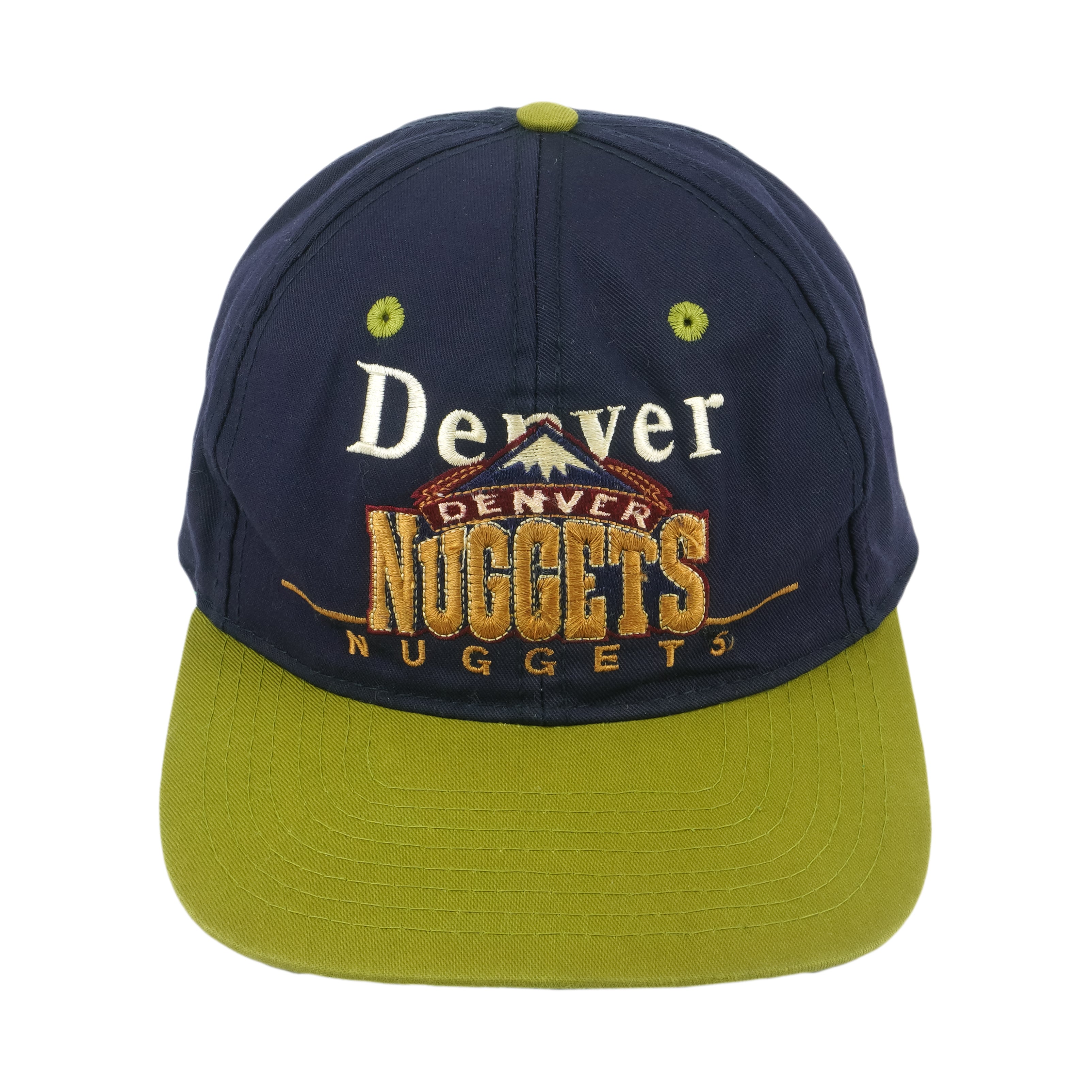 NBA (Twins Enterprise) - Denver Nuggets Embroidered Snapback Hat 1990s OSFA Vintage Retro
