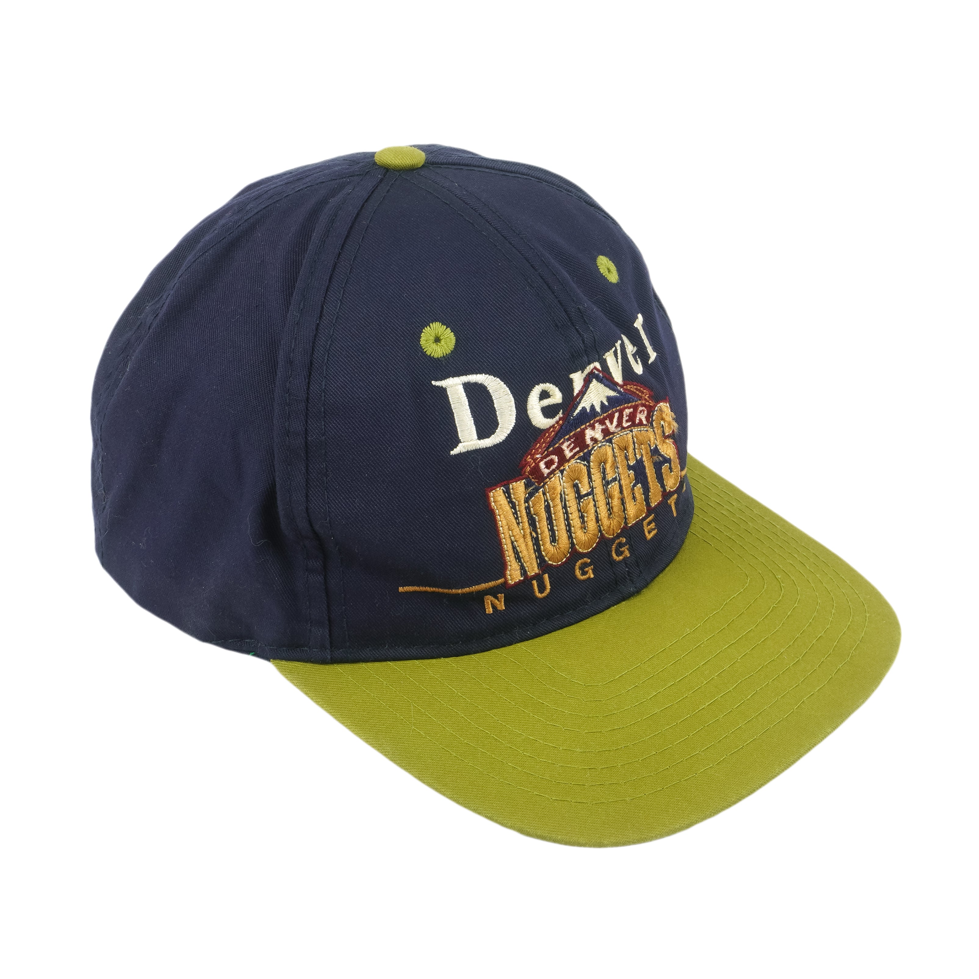 NBA (Twins Enterprise) - Denver Nuggets Embroidered Snapback Hat 1990s OSFA Vintage Retro