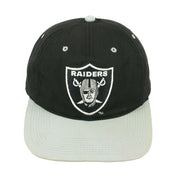 NFL (Sports Specialties) - Los Angeles Raiders Embroidered Logo Snapback Hat 1990s OSFA Vintage Retro