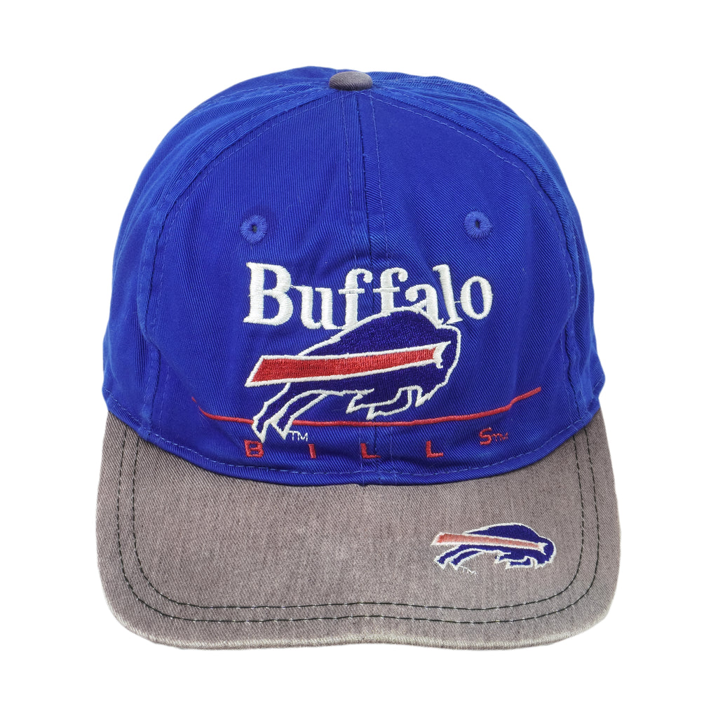 NFL (Eastport) - Buffalo Bills Embroidered Spell-Out Snapback Hat 1990s OSFA Vintage Retro