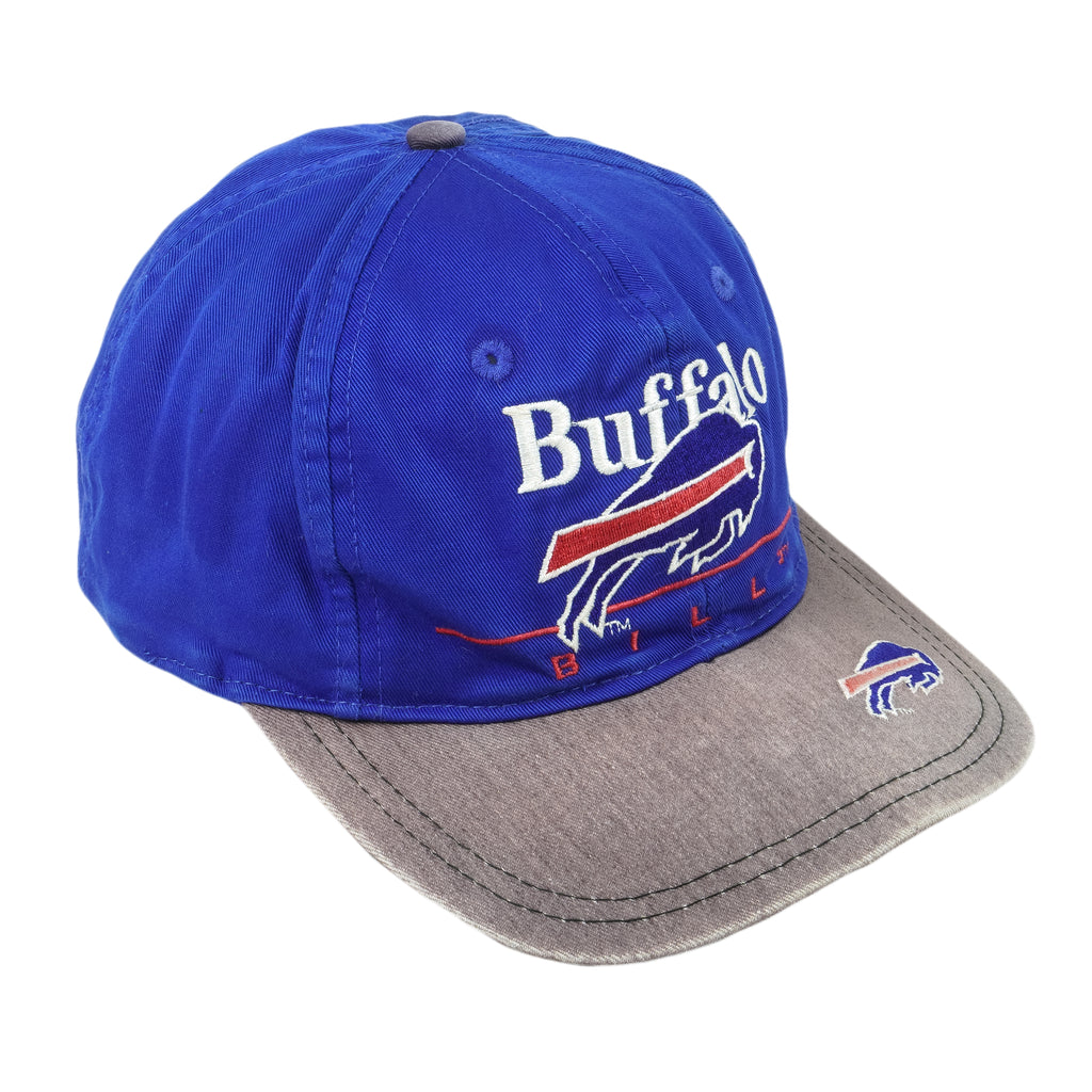 NFL (Eastport) - Buffalo Bills Embroidered Spell-Out Snapback Hat 1990s OSFA Vintage Retro